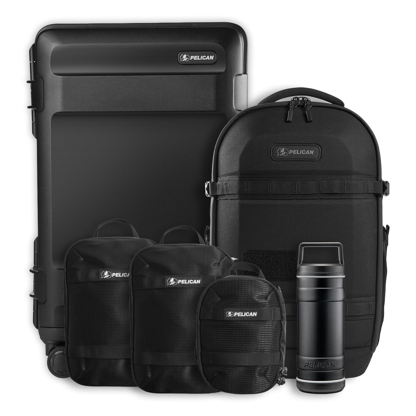 Jetsetter Carry-On Luggage Bundle (Black)