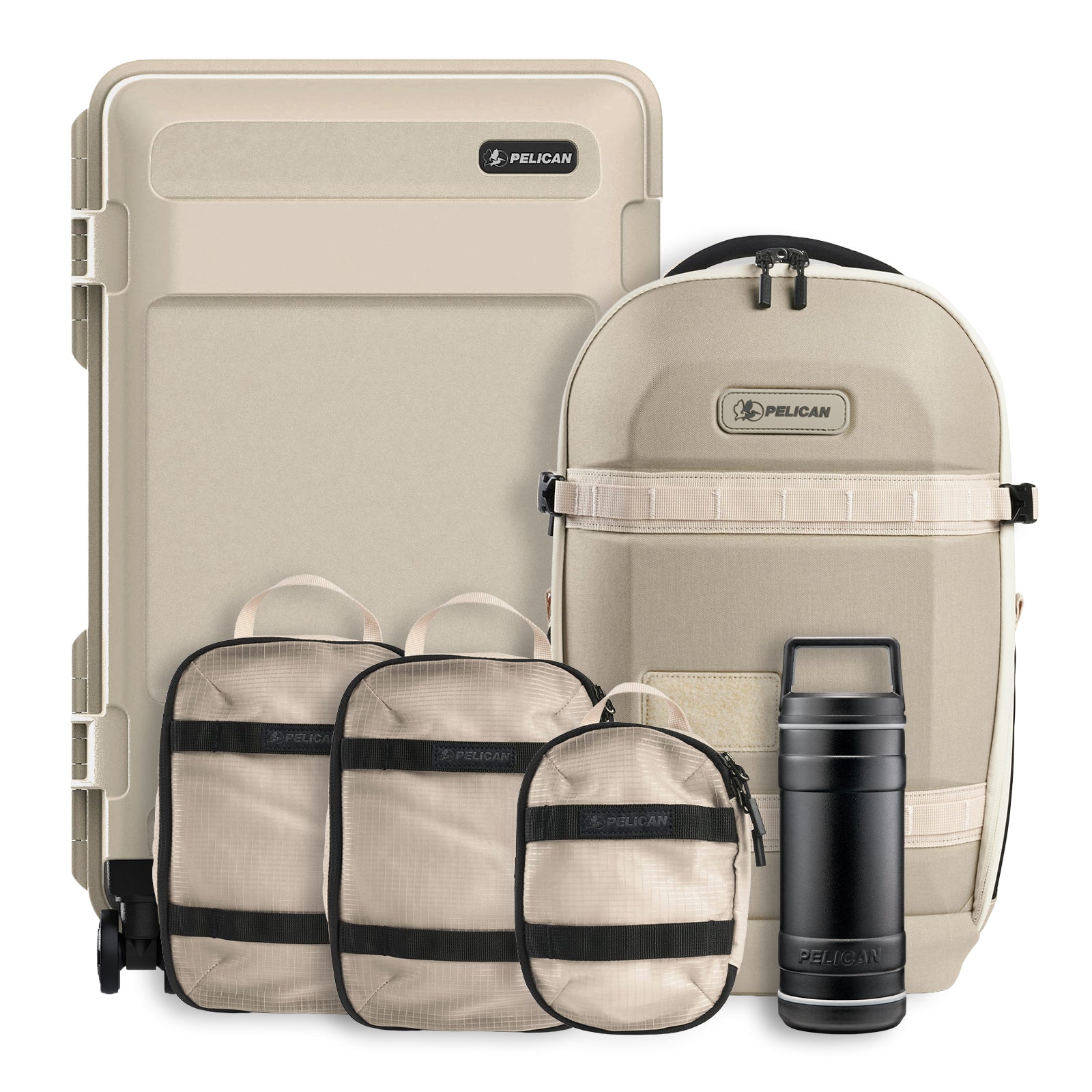 Jetsetter Carry-On Luggage Bundle (Sand)